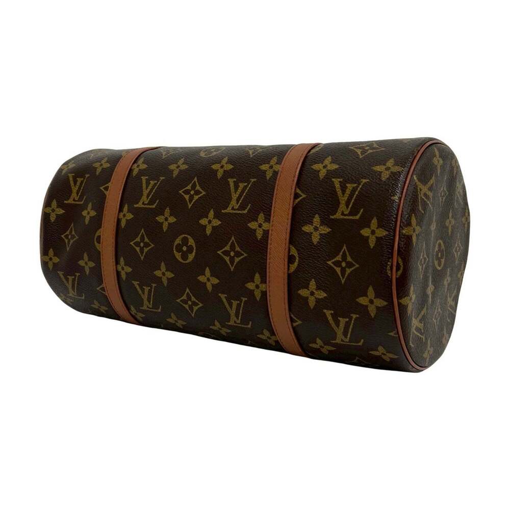 LOUIS VUITTON Brown Monogram Leather Papillon 30 Boston Bag - Picture 8 of 9